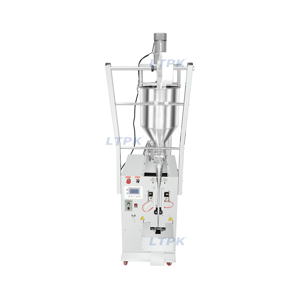 water juice oil cream sauce liquid paste filling packing machine with mixter